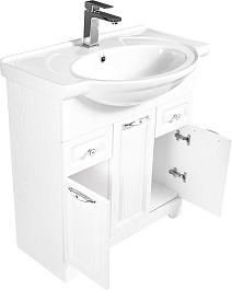 Stella Polare Мебель для ванной Кармела 75 люкс белое серебро – фотография-10